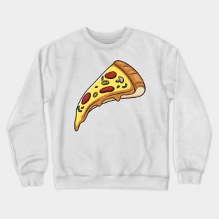 Pizza cartoon illustration Crewneck Sweatshirt